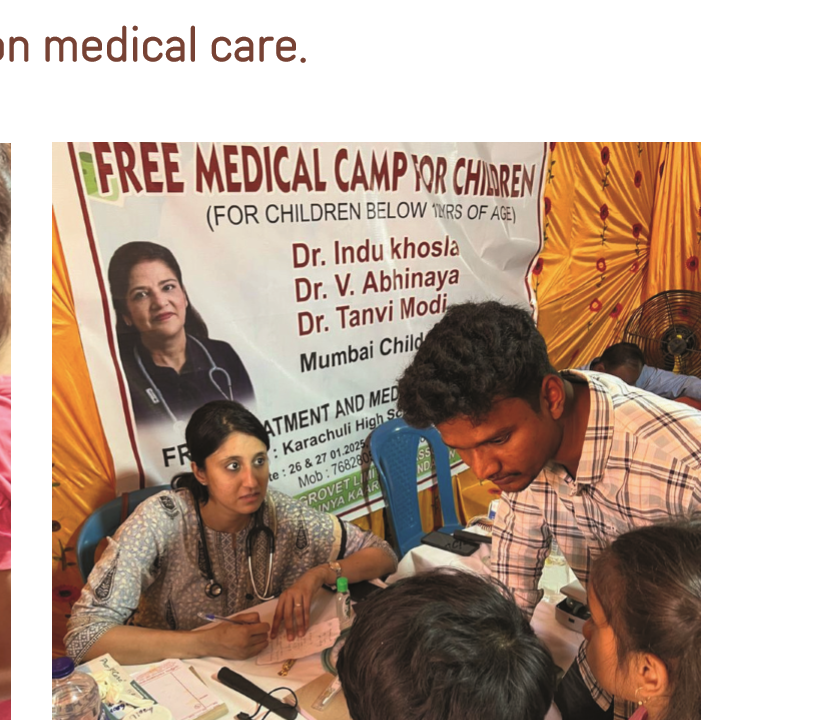 Free medical camp for children